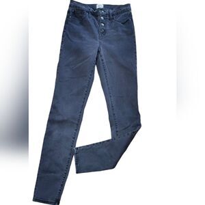 J. Crew 10" Toothpick Gray Button Fly Jeans